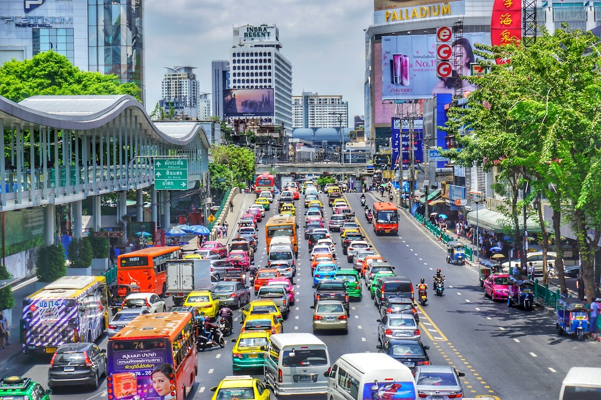 Busy Bangkok Road