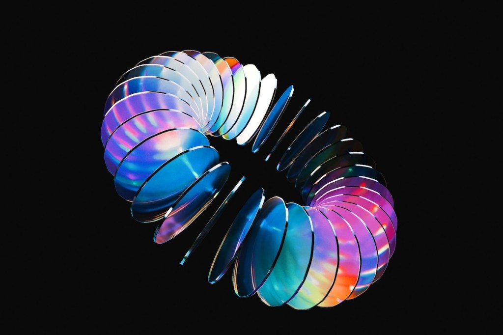 Colorful-torus-made-of-stacked-discs